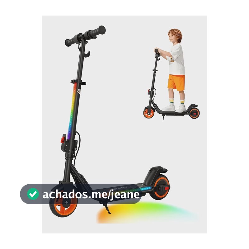 Patinete Infantil Elétrico Ik3max Motor 200w 19km/h Roda Laranja