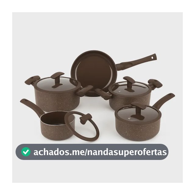 Conjunto Panelas Cerâmica 3mm 5 Peças Hércules Indução