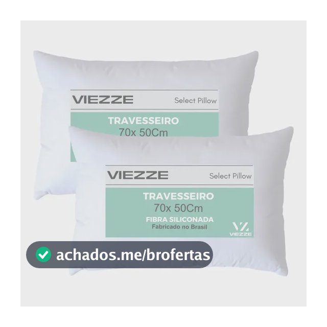 Kit 2 - Travesseiros Select Premium Luxo Fibra Antialérgica Branco