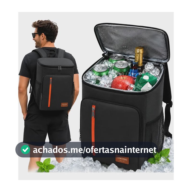 Bolsa Térmica Mochila Marmita Grande Cooler Impermeável
