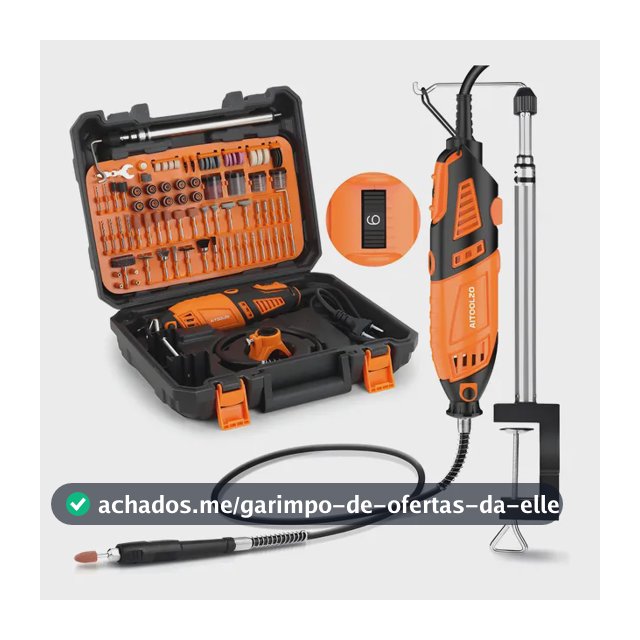 Micro Retifica Profissional Aitoolzo 600w 202 Peças+suporte 110v 60 600 W