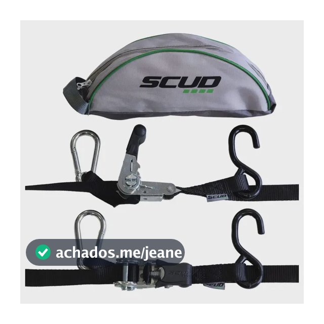 Par Cinta Fita Catraca E Mosquetão Amarrar Carga Moto Scud