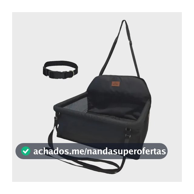 Assento Pet Para Carro Tamanho Grande Cachorro Gato Até 30kg Cor Preto