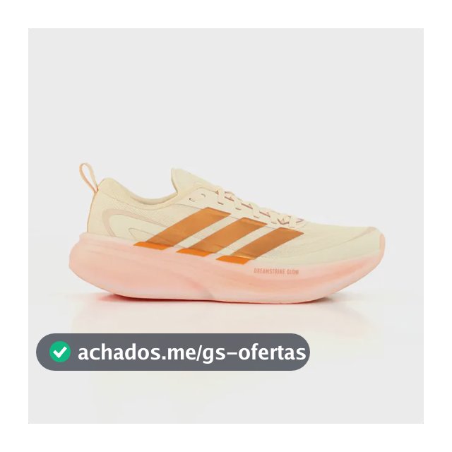 Tênis adidas Supernova Glide Claro Leve Respirável Macio Laranja 38 Br
