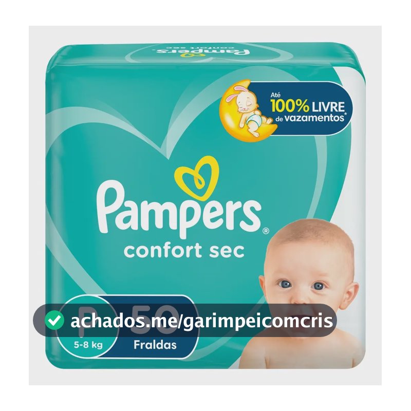 Pampers Fraldas Confort Sec P Sem Gênero