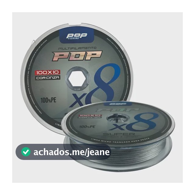 Linha Cinza Multifilamento 8x Maruri Pop Fishing 100m