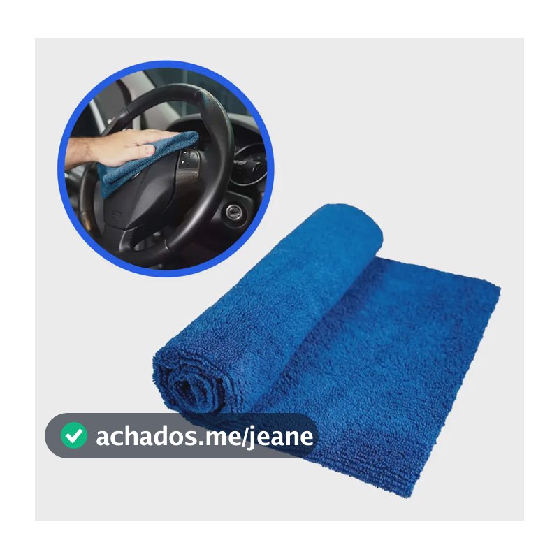 Toalha Microfibra Automotiva Azul 40x40cm Vonixx Alta Absorção
