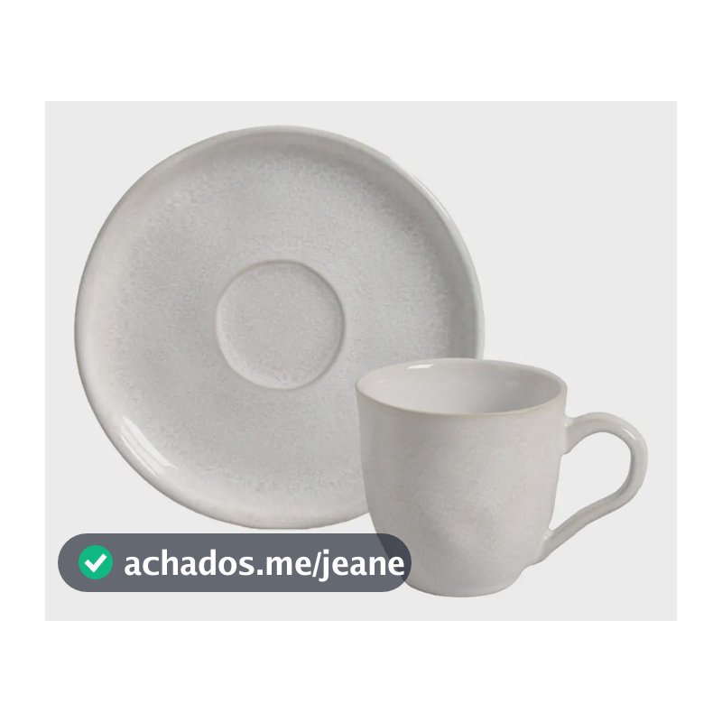 Jogo C/ 6 Xícaras De Chá C/ 6 Pires Bio Luz 170ml