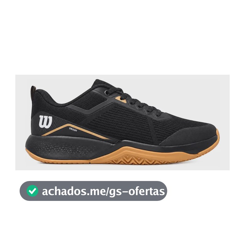 Tênis Smash All Court Unissex Original Wilson Preto/ouro 45