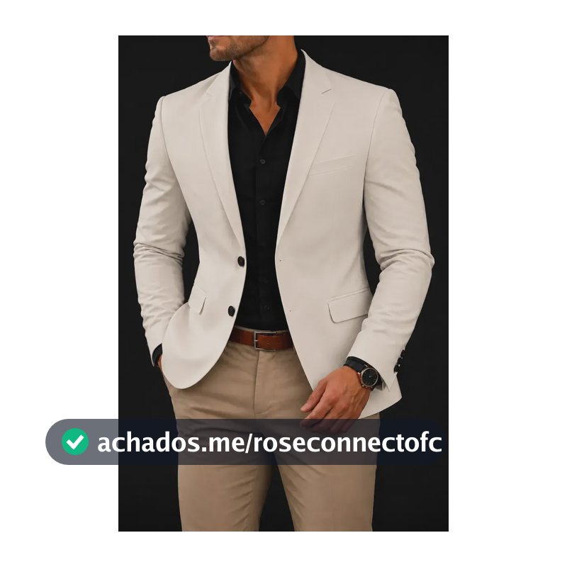 Blazer Mansfield Algodão Elastano Sarja Masculino Slim Fit Bege Claro M