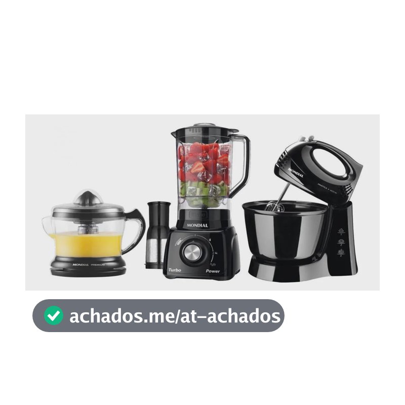 Kit Kt-105-b Mondial Com Liquidificador Batedeira Preto 110v