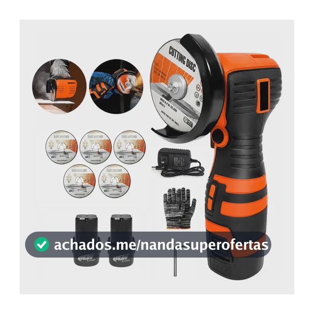 Esmerilhadeira Lixadeira Portátil Sem Fio - Mini Compacta E Versátil Para Uso Profissional | Esmerilhad Vermelho 60Hz