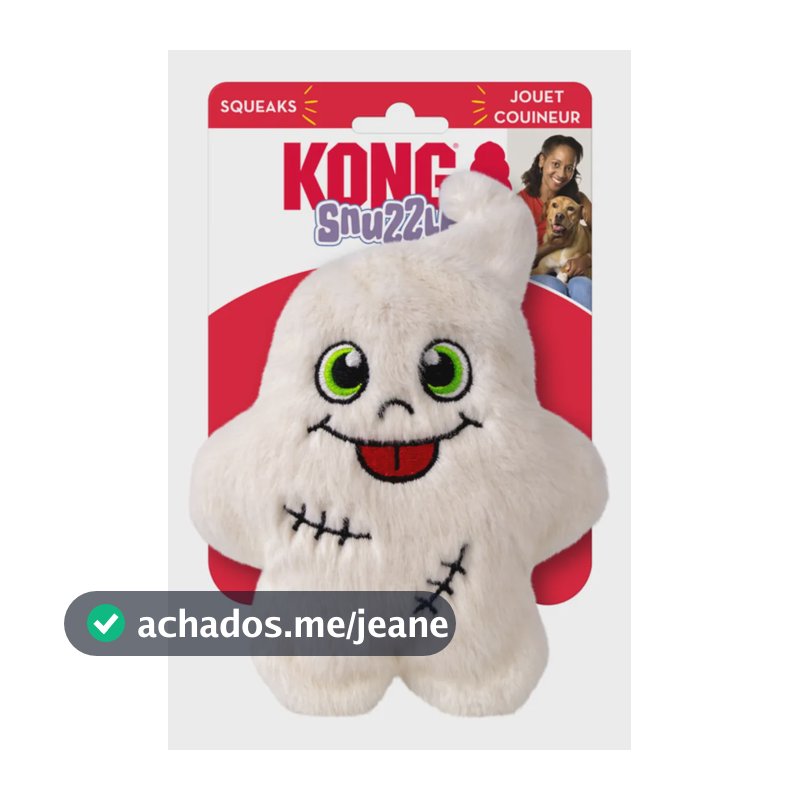 Pelúcia Kong Snuzzles Halloween Brinquedo Fantasma Cães Mini Branco Fantasma