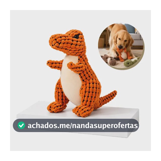 Mordedor Pet Dinossauro Pelúcia Brinquedo Cachorro Forte