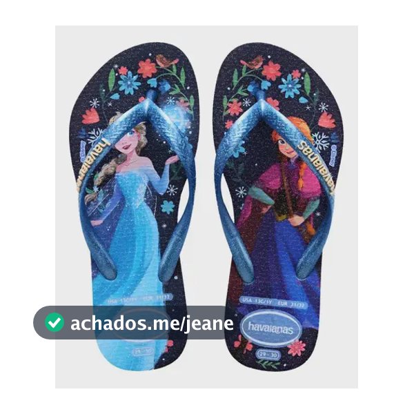 Havaianas Slim Princesas Meninas - Infantil Azul Frozen 35 Br
