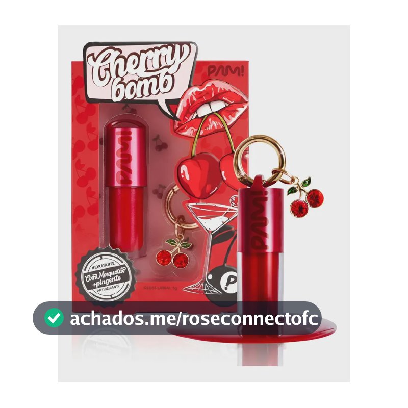 Gloss Labial Cherry Bomb Pam By Pamella 5g Vermelho