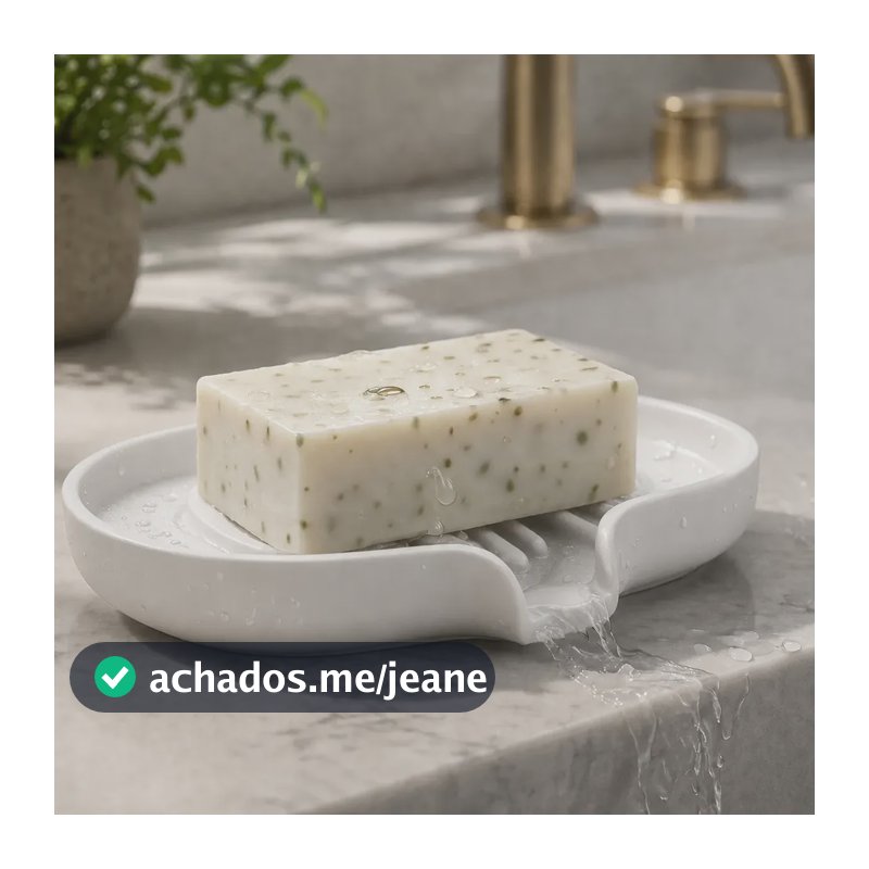 Saboneteira Banheiro Resistente Leve Funcional Branco