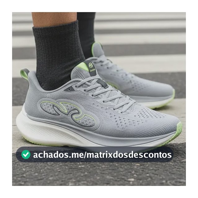 Tênis Masculino Olympikus Voa 3 Cinza Cinza Liso 44 Br