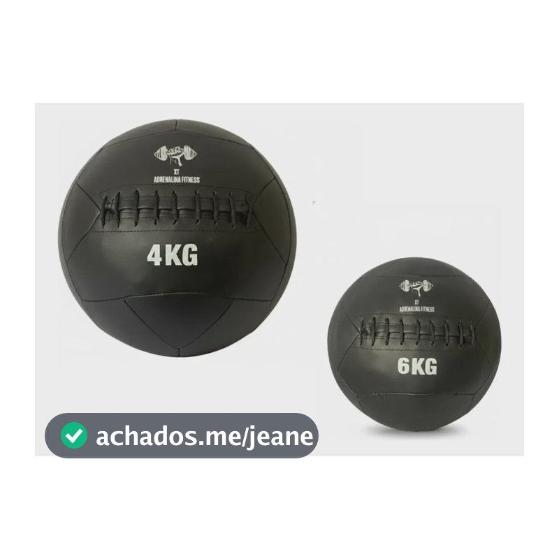 Wall Ball Adrenalina Fitness Treino Funcional Crossfit 4kg Preto