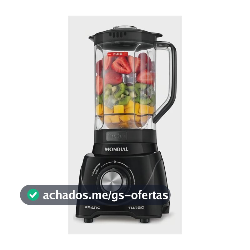 Liquidificador Pratic Turbo, Mondial, 550W - L-98-B