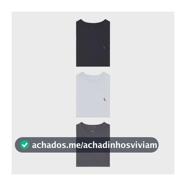 Kit 3 Camisetas Básicas Brasa Pica Pau Bordado Reserva