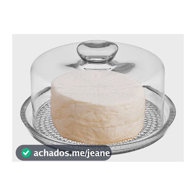 Porta Queijo Queijeira Vidro Vitazza Decoração E Organização