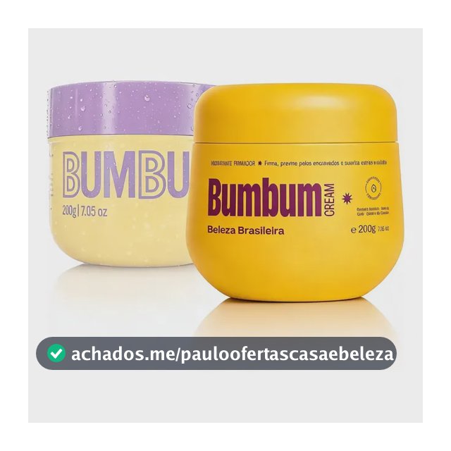 Bumbum Cream Beleza Brasileira 200g Anticelulite Antiestrias Neutra