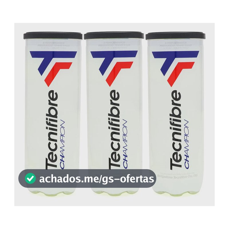 Bola De Tênis Tecnifibre Champion One - Pack Com 3 Tubos Verde