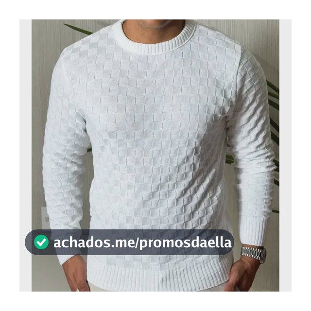 Suéter Masculino Lã Tricot Manga Longa Xadrez Blusa De Frio