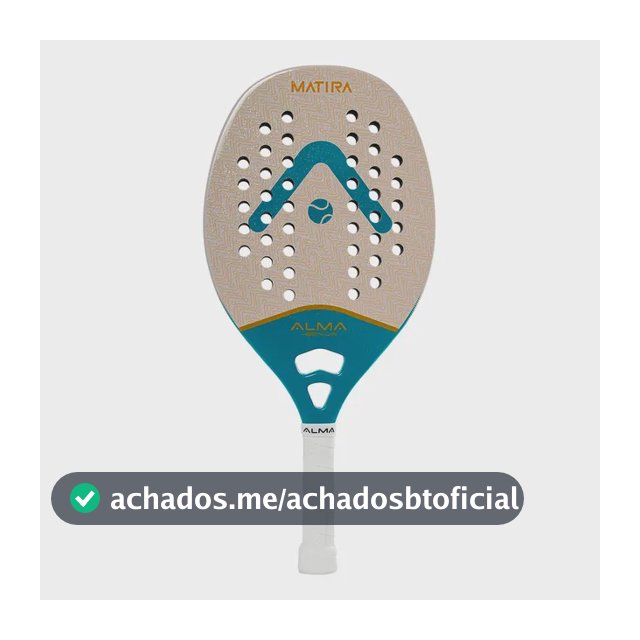 Raquete Beach Tennis Matira 1k Offwhite Verde Alma Genius