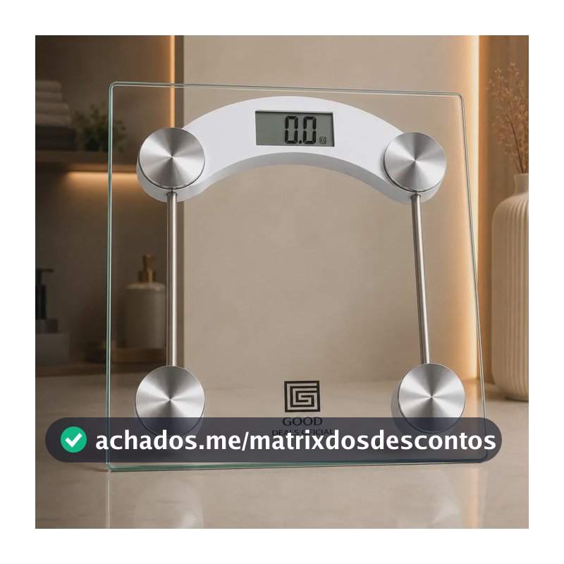 Balança Digital De Vidro Good Deals Até 180kg Portatil Corporal