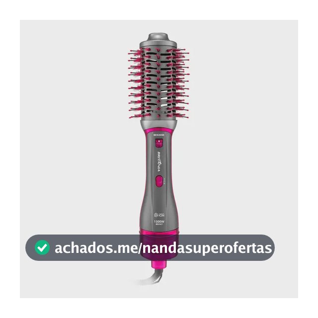 Escova Secadora Britânia 4 em 1 Cerâmica 1300W BES26SR Bivolt