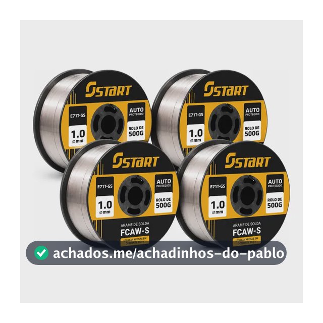 Kit 4 Arame Para Solda Mig Sem Gas 1.0mm 0.5kg Start Preateado