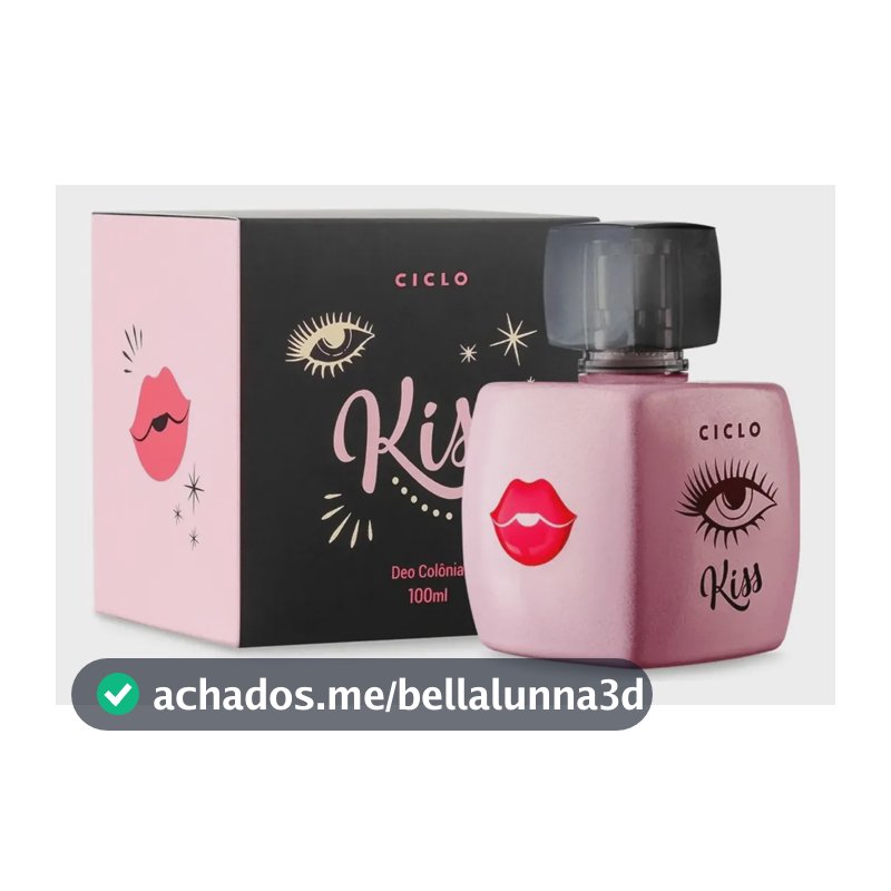 Perfume Deo Colônia Kiss Com Caixa Feminino 100ml Ciclo Cosméticos Presente