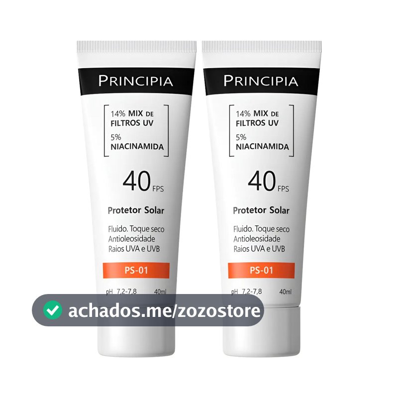 Principia Kit C/ 2 Protetor Solar Facial Ps-01 Fps 40