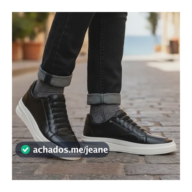 Tenis Sem Cadarço Masculino Sapatenis Casual Sola Alta Top