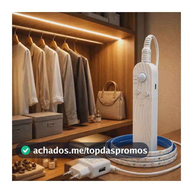 Fita Led Adesiva 3m Com Sensor De Presença Movimento + Fonte