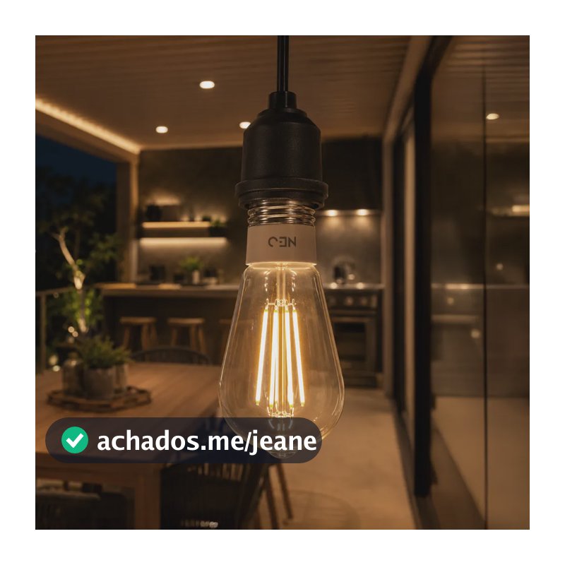 Kit 2 Lampada Led Pera Smart St64 6w 1800k/6500k Neo Avant 127/220v Branco-quente