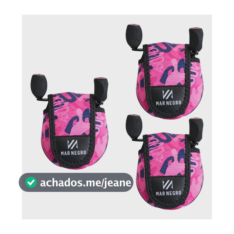 Kit Com 3 Capa Protetora Carretilha X-reel Protect Mar Negro Good Rosa