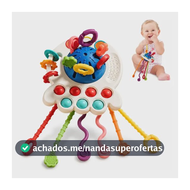 Brinquedo Montessori Polvo Azul Muntor Imports Sensorial Silicone Bebê