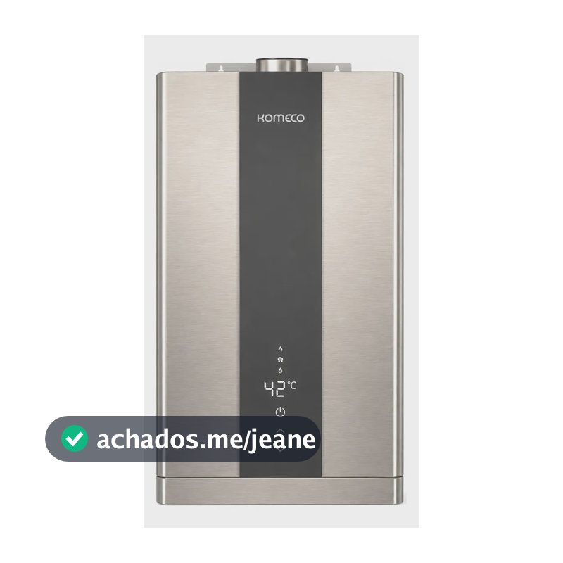 Aquecedor de água a gás GLP Komeco Digital Inox AUT KO 21DI G2