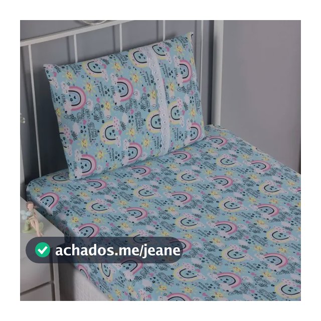 Lençol Infantil Estampado Com Elástico Malha 100% Algodão