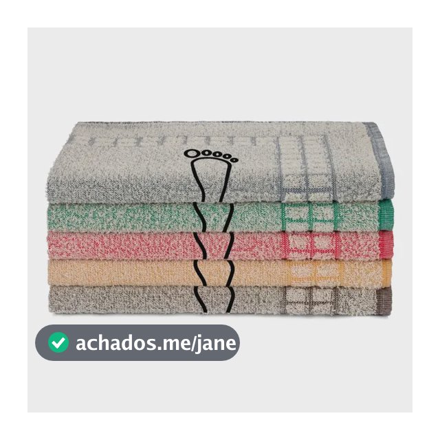 Kit 5 Tapetes Banheiro Algodão Toalhas BRK Felpudo Mali 45x70cm