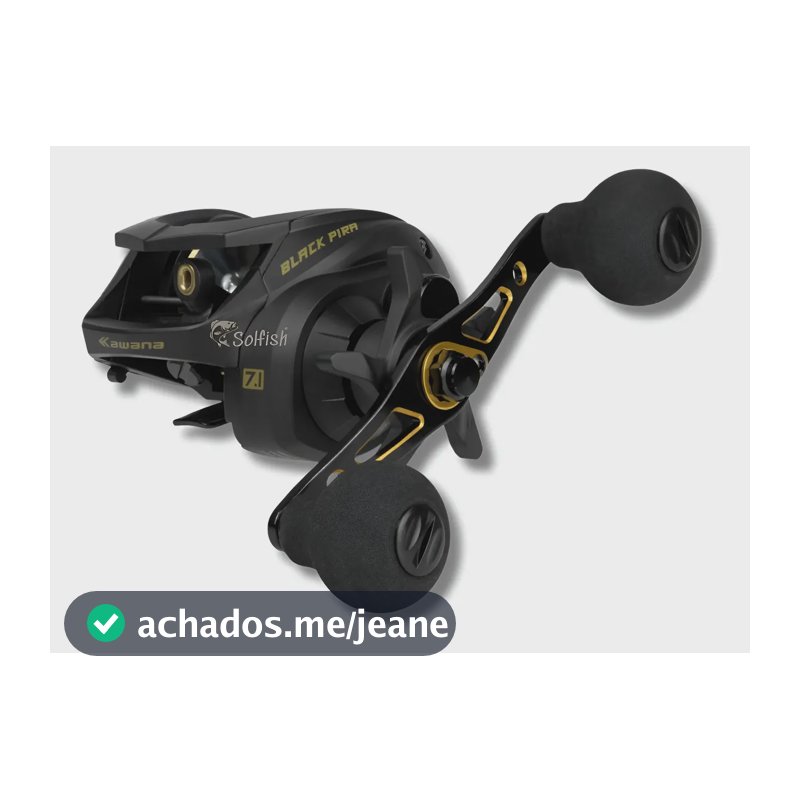 Carretilha Black Pira Bg 11 Rol Pesqueiro Carbono Esquerdo Preto Esquerdo