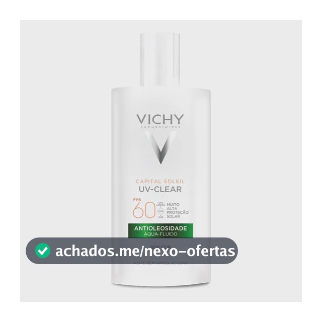 Protetor Solar Facial Sem Cor Antioleosidade Toque Seco FPS 60 Reduz Acne e Poros Acabamento Invisível Com Niacinamida Ácido Salicílico Capital Soleil UV-Clear Vichy 40g