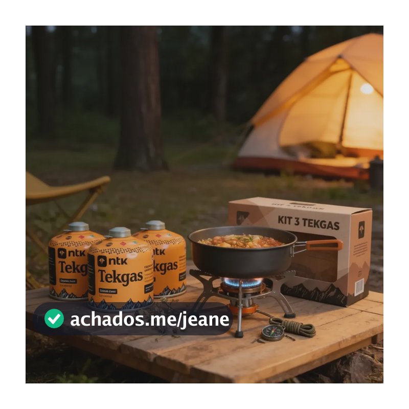 Kit 3 Kit De Fogão Fogareiro Cozinha Para Camping Ntk Tekgás Amarelo