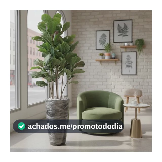Árvore Ficus Lyrata Artificial Super Realista Cheia De Folha Verde