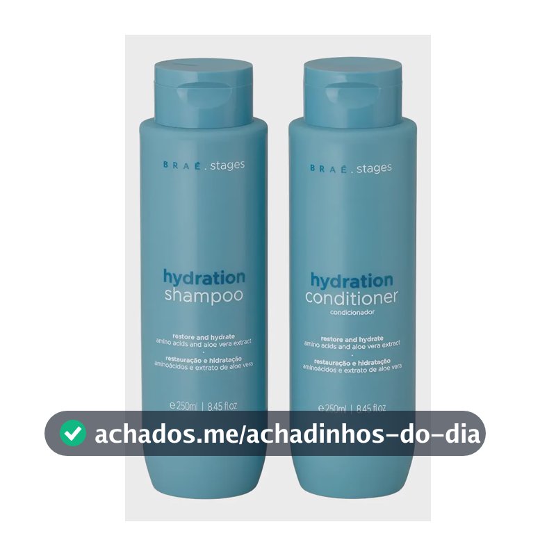 Kit Braé Stages Hydration Shampoo E Condicionador - 2x250ml