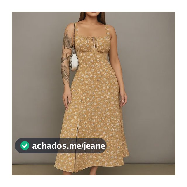 Vestido Midi Floral Com Fenda Feminino Estilo Blogueira