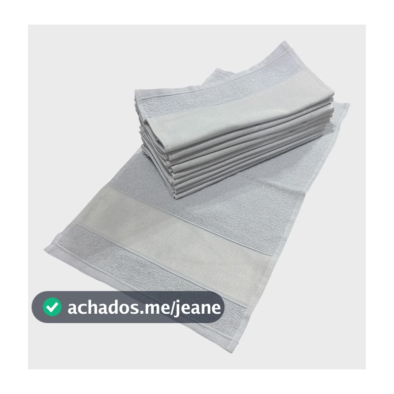 Kit 10 Toalhinha Lavabo De Mao P/ Sublimação Transfer 50x29 Branco Liso